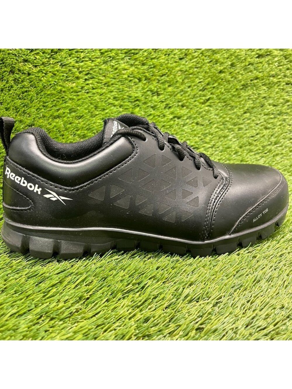 Reebok Sublite Cushion Mens Size 9.5W Black Composite Toe Safety Work Shoes